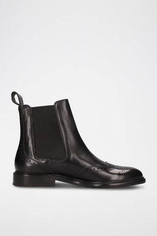 Bottines Chelsea en cuir Sally - Noir