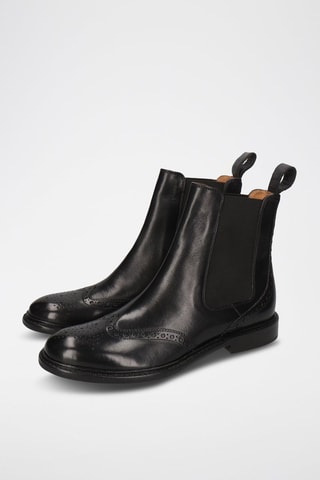 Bottines Chelsea en cuir Sally - Noir