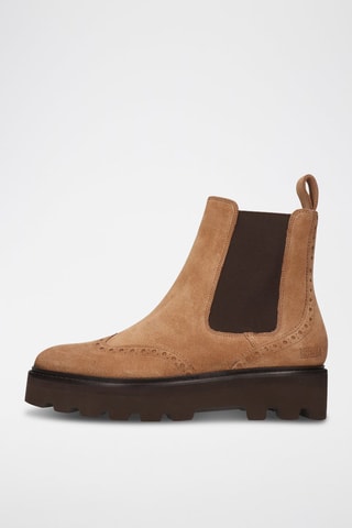 Bottines Chelsea en nubuck Sally - Camel