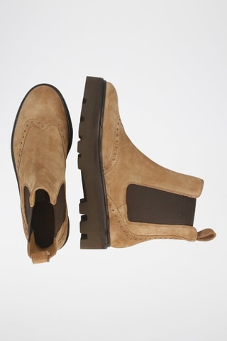 Bottines Chelsea en nubuck Sally - Camel