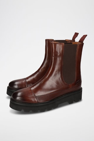 Bottines Chelsea en cuir Sybill - Marron foncé