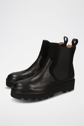 Bottines Chelsea en cuir - Noir