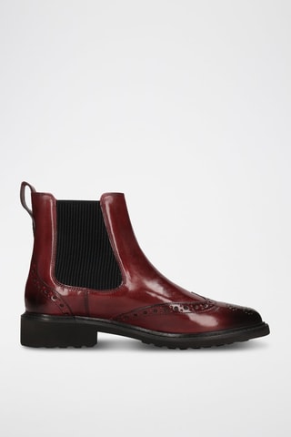 Bottines Chelsea en cuir Selina - Bordeaux