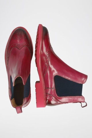 Bottines Chelsea en cuir verni Selina - Fuchsia