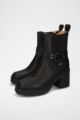 Bottines en cuir Paisley - Noir
