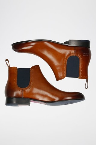 Bottines Chelsea en cuir Sally - Beige