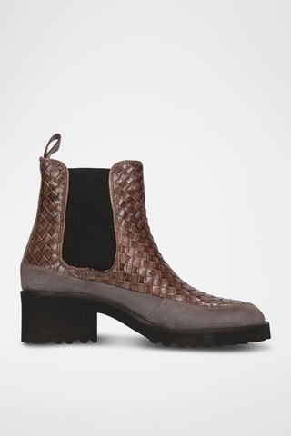 Bottines Chelsea en cuir Abigail - Marron