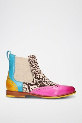 Bottines Chelsea en cuir Selina 29 - Rose et beige