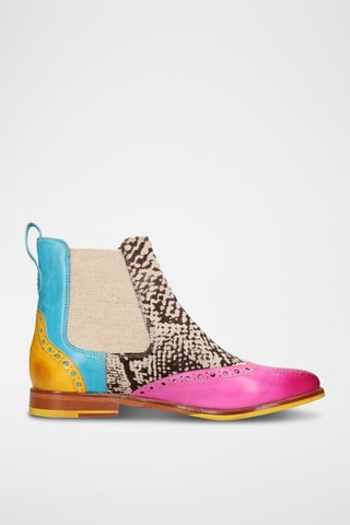 Bottines Chelsea en cuir Selina 29 - Rose et beige