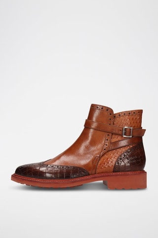 Bottines en cuir Selina - Marron