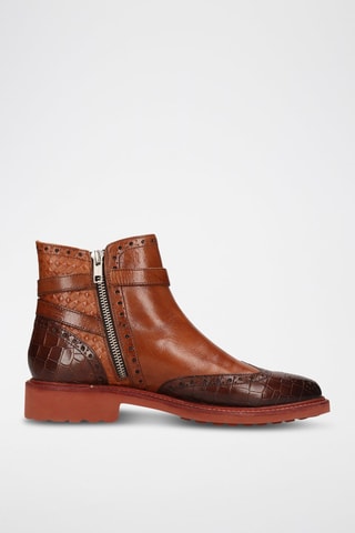 Bottines en cuir Selina - Marron