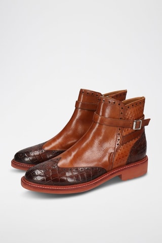 Bottines en cuir Selina - Marron