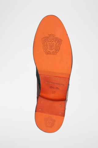 Bottines Chelsea en cuir Selina - Vert foncé et et orange