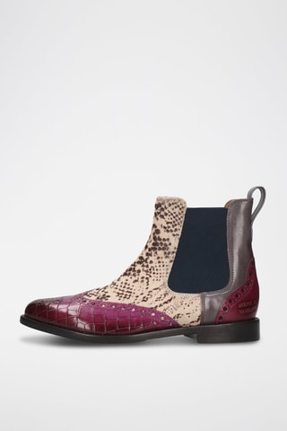 Bottines Chelsea en cuir Selina - Bordeaux