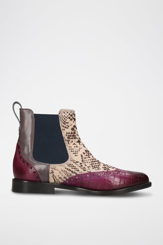 Bottines Chelsea en cuir Selina - Bordeaux