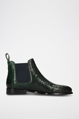 Bottines Chelsea en cuir Susan - Vert foncé