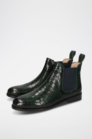 Bottines Chelsea en cuir Susan - Vert foncé
