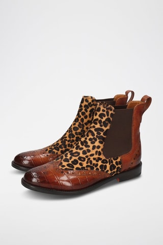 Bottines Chelsea en cuir Selina - Marron