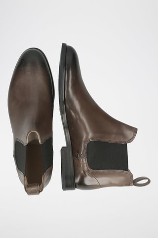 Bottines Chelsea en croûte de cuir Susan - Taupe