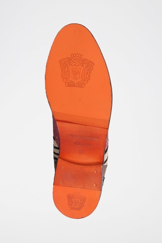 Bottines Chelsea en croûte de cuir Selina - Fuchsia et taupe