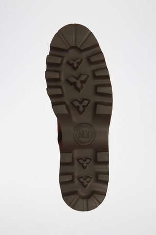 Bottines en croûte de cuir Megan - Beige