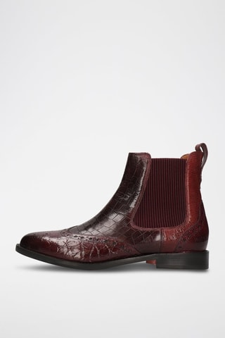 Bottines Chelsea en cuir Selina - Violet et bordeaux