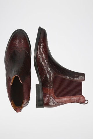 Bottines Chelsea en cuir Selina - Violet et bordeaux