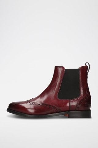 Bottines Chelsea en cuir Selina - Bordeaux
