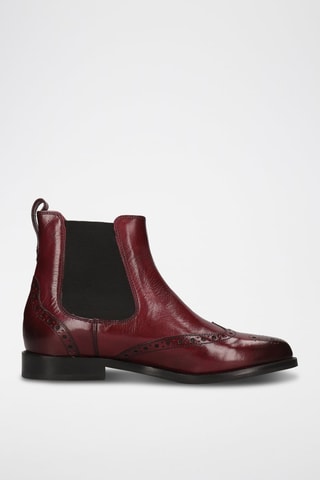 Bottines Chelsea en cuir Selina - Bordeaux