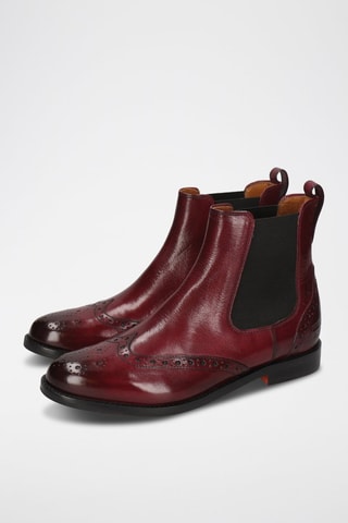 Bottines Chelsea en cuir Selina - Bordeaux