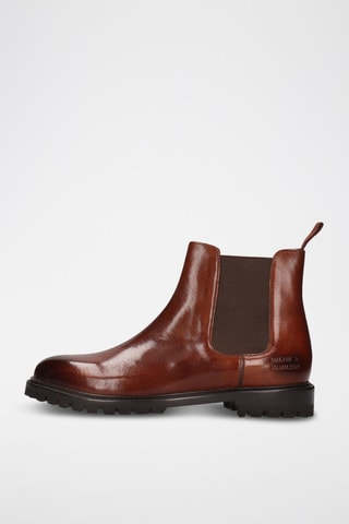 Bottines Chelsea en cuir verni Regine - Marron