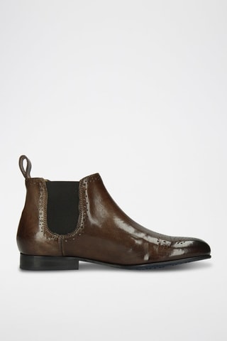 Bottines Chelsea en cuir Sally - Marron