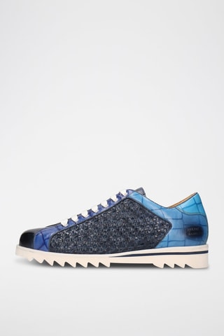 Baskets en cuir Hadrian 4 - Bleu marine