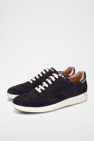 Baskets en nubuck Luca 1 - Bleu marine