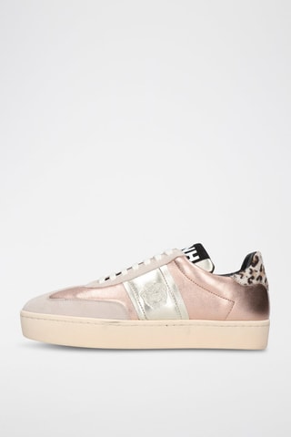 Baskets en cuir Amira - Doré rose et argenté