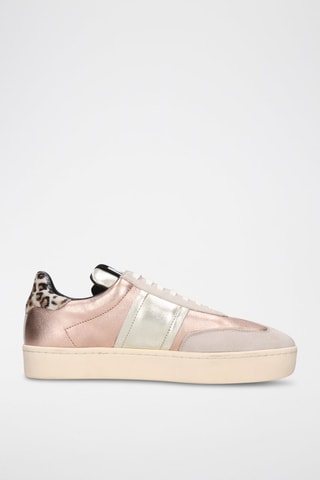 Baskets en cuir Amira - Doré rose et argenté