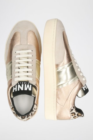 Baskets en cuir Amira - Doré rose et argenté