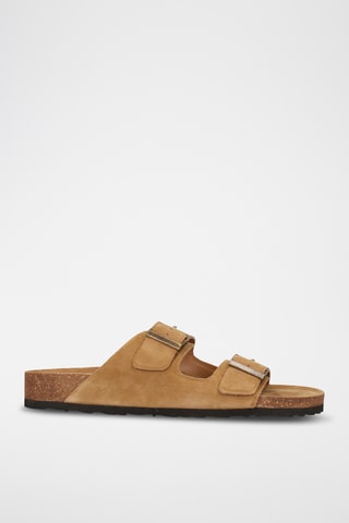 Mules en nubuck Kev - Marron clair