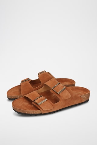 Mules en nubuck Kev - Camel