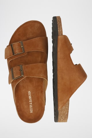 Mules en nubuck Kev - Camel