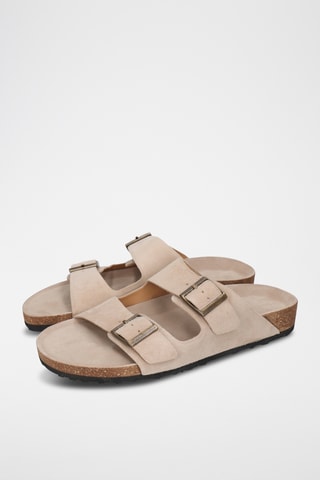 Mules en nubuck Kev - Ecru