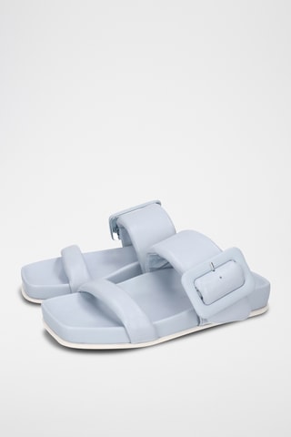 Mules en cuir de mouton Amara - Ciel