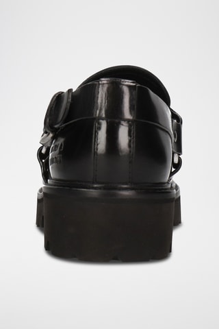 Mocassins plateformes en cuir Regine - Noir