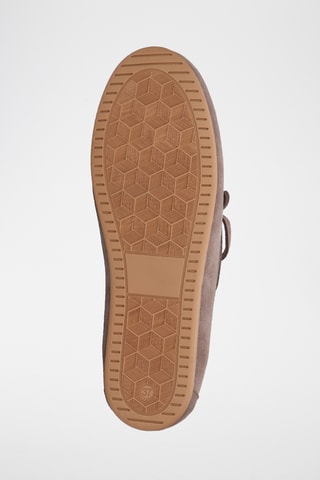 Chaussures bateau en nubuck Olga - Beige foncé