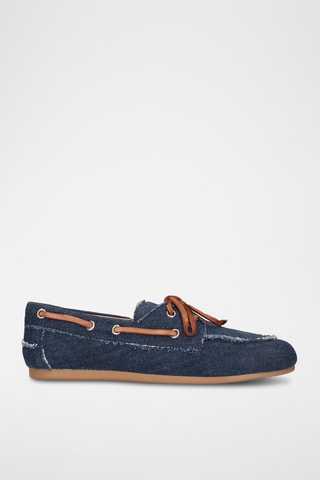 Chaussures bateau en jean Olga - Bleu marine
