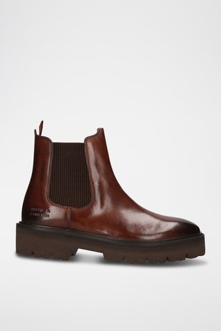 Bottines Chelsea en cuir Jenny - Marron
