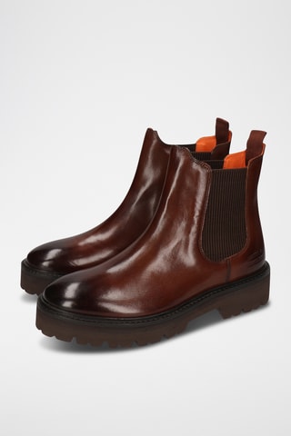Bottines Chelsea en cuir Jenny - Marron
