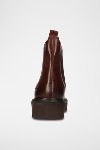 Bottines Chelsea en cuir Jenny - Marron