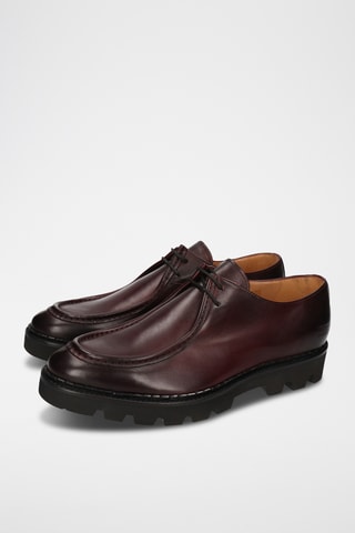 Richelieus plateformes en cuir Matthew - Bordeaux