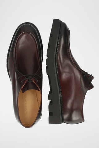Richelieus plateformes en cuir Matthew - Bordeaux